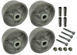 Heavy Duty Caster Wheels Set 4" 5" 6" 8" Steel With Bearing & Kit. Fixed Price $69.58.