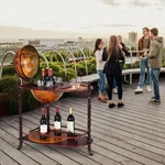 New Eucalyptus Wood Globe Wine Alcohol Stand Rack Unique Vintage Retro Bars. Fixed Price $236.96.