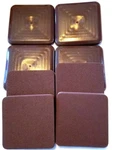 Handy Lot Of 8 Brown Furniture Leg Pads. Fixed Price $7.61.