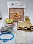 Vtg Erica Wilson Cm Harvest Basket Crewel Kit Started Autumn Fall Fruit Corn. Fixed Price $18.29.
