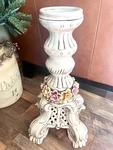 Vintage Italian Capodimonte Porcelain Pedestal Column Decorative Floral Design. Fixed Price $228.80.