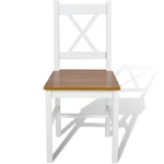 Dining Chairs Accent With Curved Slat Back For Kitchen Pinewood Vidaxl. Fixed Price $205.99.