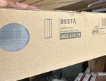 New Box Ikea Cabinet Frame Tower Besta Walnut Effect Light Gray 802.473.71. Fixed Price $185.00.