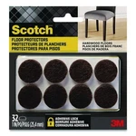 Scotch Felt Pad Protectors, 1" Diameter, Brown, 32/PACK. Fixed Price $14.40.