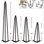 Hst 6" - 30" Coffee Table Metal Hairpin Legs Iron Bar Black Set 4 For Diy. Fixed Price $45.89.