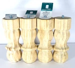 Alexandria Molding 2-1/8" 6" Pine Traditional Leg, Lot Of 4, WT009. Fixed Price $19.99.