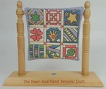 Dollhouse Quilt Rack Heart & Hands On Wood Stand Furniture. Fixed Price $24.95.