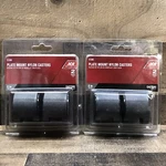 Ace 51386 Plate Mount Two Wheel Nylon Casters 2" 75LB Rating Lot Of (2) 2-PACKS. Fixed Price $19.95.