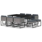 Patio Dining Set Outdoor Table And Chairs Furniture Poly Rattan Vidaxl. Fixed Price $614.99.