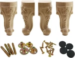 Solid Unfinished Wood Carved Furniture Legs For Sofa Couch Chair Ottoman Lovesea. Fixed Price $32.95.