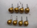 Shepherd Brass Ball Caster Wheels 2.5" Mounting Furniture Rollers - Lot Of 8. Fixed Price $60.00.