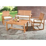 Safavieh Outdoor Collection Ozark 4-PIECE Patio Set Natural. Fixed Price $401.76.