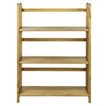 3-SHELF Folding Stackable Bookcase 27.5" Wide-natural. Fixed Price $95.62.
