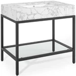 Modway Kingsley 36" Modern Artificial Marble Bathroom Vanity Black/white. Fixed Price $402.99.
