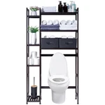 Homde Over The Toilet Storage With Basket And Drawer, Bamboo Bathroom Organizer. Fixed Price $54.32.