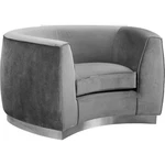 Meridian Furniture Julian Grey Velvet Chair. Fixed Price $1061.30.