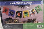 Halloween Banner 36" Felt Street Craft Kit Owl Bat Frankenstein Cat Witch House. Fixed Price $39.99.