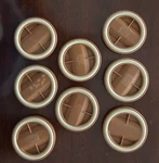 Set Of Eight (8) Slipstick Gripper Coaster Floor Protector Cups.. Fixed Price $19.99.