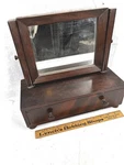 Antique Table Dresser Top Mirror W/ Drawer Mahogany Veneer 1860 Original. Fixed Price $285.00.