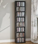 Cd Storage Tower, 8-TIER Cabinet With Adjustable Shelves Dvd Stand. Fixed Price $72.17.