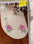 Vtg Fairway Perle Edge Dresser Scarf Tablerunner Floral Stamped For Embroidery. Fixed Price $7.30.