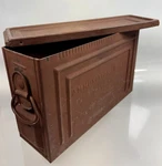 Vintage Wwii M1 Ammunition Chest Cal 30 Red Ammo Box Us Rotating Handle D35299. Fixed Price $72.88.