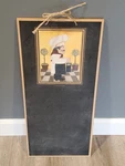Chalk Board Chef Menu For Display In Kitchen And Restaurant Vtg 1998. Fixed Price $44.99.