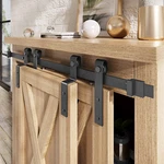 5FT Storage Window Tv Stand Mini Cabinet Bypass Sliding Barn Door Hardware Track. Fixed Price $88.26.