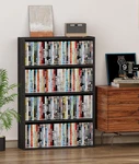 4-TIER Dvd Cd Storage Cabinet Media Tower Game Organizer Shelf Black. Fixed Price $102.05.