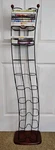 Vintage Atlantic Wave Wood Base Dvd/video Games Tower Retro Wire Rack 51". Fixed Price $79.99.