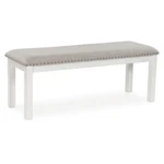Signature Design Ashley Robbinsdale 48" W Upholstered Dining Bench Light Gray. Fixed Price $185.79.