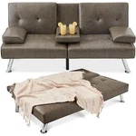 Best Choice Products Faux Leather Upholstered Convertible Sofa Bed Futon 2. Fixed Price $129.99.