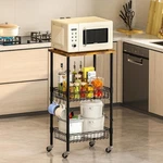 Rolling Kitchen Storage Cart, 3-TIER Rack On Caster Wheels With Adjus.... Fixed Price $54.76.