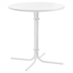 Afuera Living Steel Metal Outdoor Bistro Table White Satin. Fixed Price $118.11.