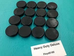 16 - 1/4 Heavy Duty Chair Glides Floor Saver Wrought Iron Leg Insert Cup Blk. Fixed Price $19.80.