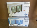 Set Of 2 Hipce One Touch Dvd Storage Box Gray CDB-160. Fixed Price $232.49.