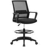 Drafting Chair Tall Office Adjustable Height With Lumbar Support Arms Foot. Fixed Price $62.99.