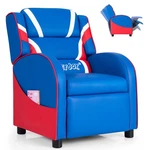 Honeyjoy Kids Recliner Gaming Sofa Pu Leather Armchair W/side Pockets Blue. Fixed Price $115.99.