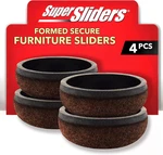 Super Sliders 4 Pack 1.5" Round Felt Furniture For Hardwood Floors - Sel. Fixed Price $16.05.