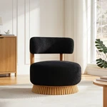 Armless Chair Wooden Base Features Top Bar Design With Curved Backrest. Fixed Price $328.00.