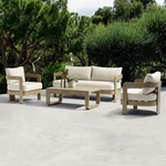 4PCS Outdoor Patio Rattan Furniture Set Cushioned Sofa Coffee Table Deck. Fixed Price $399.92.