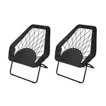 Zenithen Black Hexagon Bungee Chair For Dorm, Bed, Living Room, 32" (pack Of 2). Fixed Price $155.89.