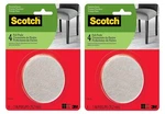 Scotch Felt Pads Round 3 Inch Diameter 8 Pcs Beige Fastening Surface Protection. Fixed Price $10.79.