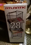 Vtg Atlantic 28 Dvd Storage Rack Black Metal Wire Tower Tabletop Wall Mount. Fixed Price $43.46.