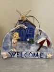 Mermaid Welcome By The Sea House She Umbrella Ceramic Wall Hanging. Fixed Price $36.00.