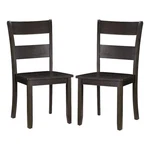 Benjara Wooden Side Chair With Ladder Backrest (set Of 2)- Dark Brown. Fixed Price $239.99.