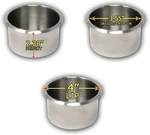 10 Stainless Steel Poker Game Table Cup Holders, Jumbo, Use For Boat, Rv, Truck. Fixed Price $24.99.