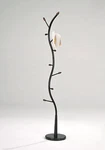 Metal And Wood Hall Tree Coat Hat Rack Black With Walnut Color Accents. Fixed Price $52.00.