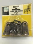 Stanley Chair Leg Braces 1 Inch Brown Lacquer Finish 4 Pack Nos Bracket. Fixed Price $12.99.