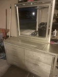 Bedroom Dresser With (mirror Lights Up). Fixed Price $100.00.